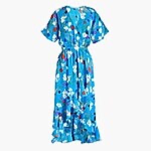 J. Crew Factory High-Low Faux Wrap Dress